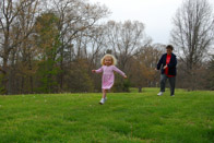 Audrey giving Nana a run for it, April 2007