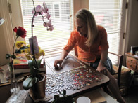 Jessica helping Maw with a puzzle, 5/8/2011